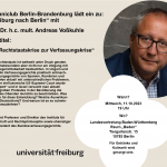 Alumni-Club Berlin-Brandenburg: „Von Freiburg nach Berlin“ mit Prof. Dr. Dr. h.c. mult. Andreas Voßkuhle